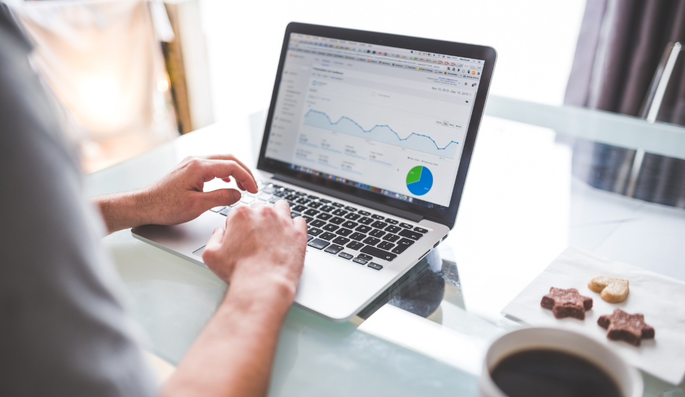 Business analytics dashboard showing data trends for Facebook Ads performance